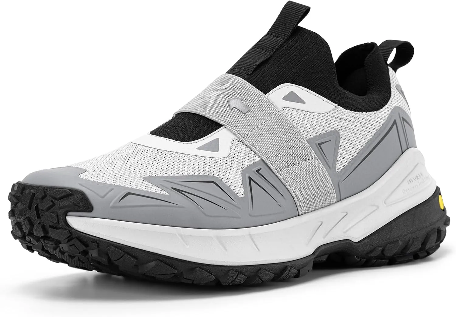 FitVille Men's Extra Wide Slip On Shoes Comfortable Orthopedic Hiking Sneakers with Arch Support Slip Resistant Trekking Walking Shoes for Travel Camping