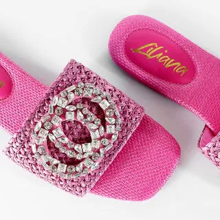Glamour Gemstone Slides (Pink)