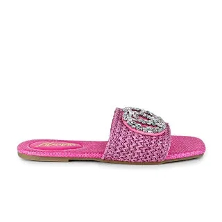 Glamour Gemstone Slides (Pink)