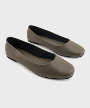 Green Faux Leather Pumps