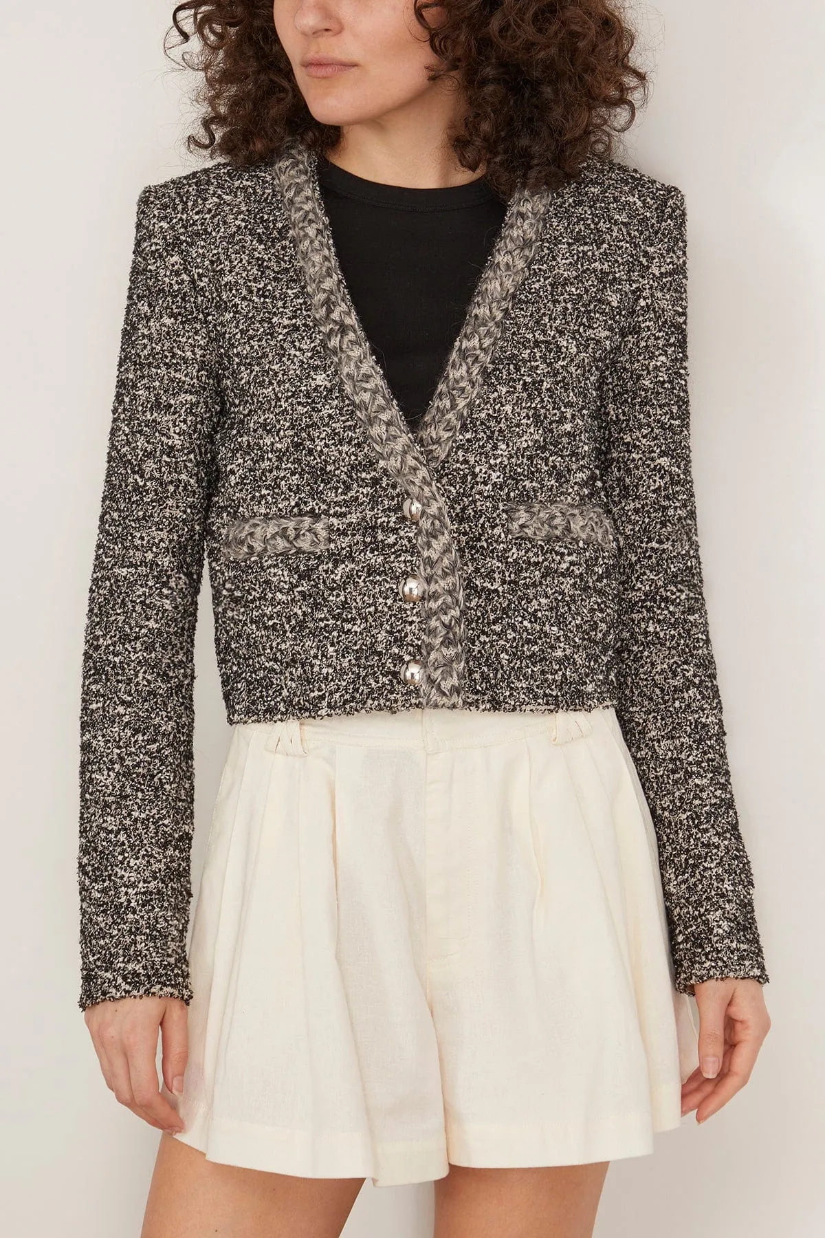 Gwendoline Jacket in Black/Ecru