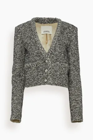Gwendoline Jacket in Black/Ecru
