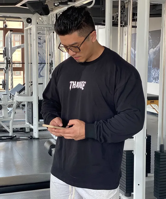 GYM BUDDY POWERLIFTING LONG SLEEVE CREW NECK SWEATSHIRT