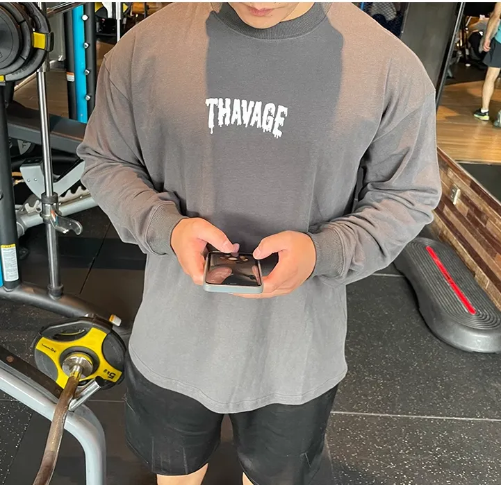 GYM BUDDY POWERLIFTING LONG SLEEVE CREW NECK SWEATSHIRT