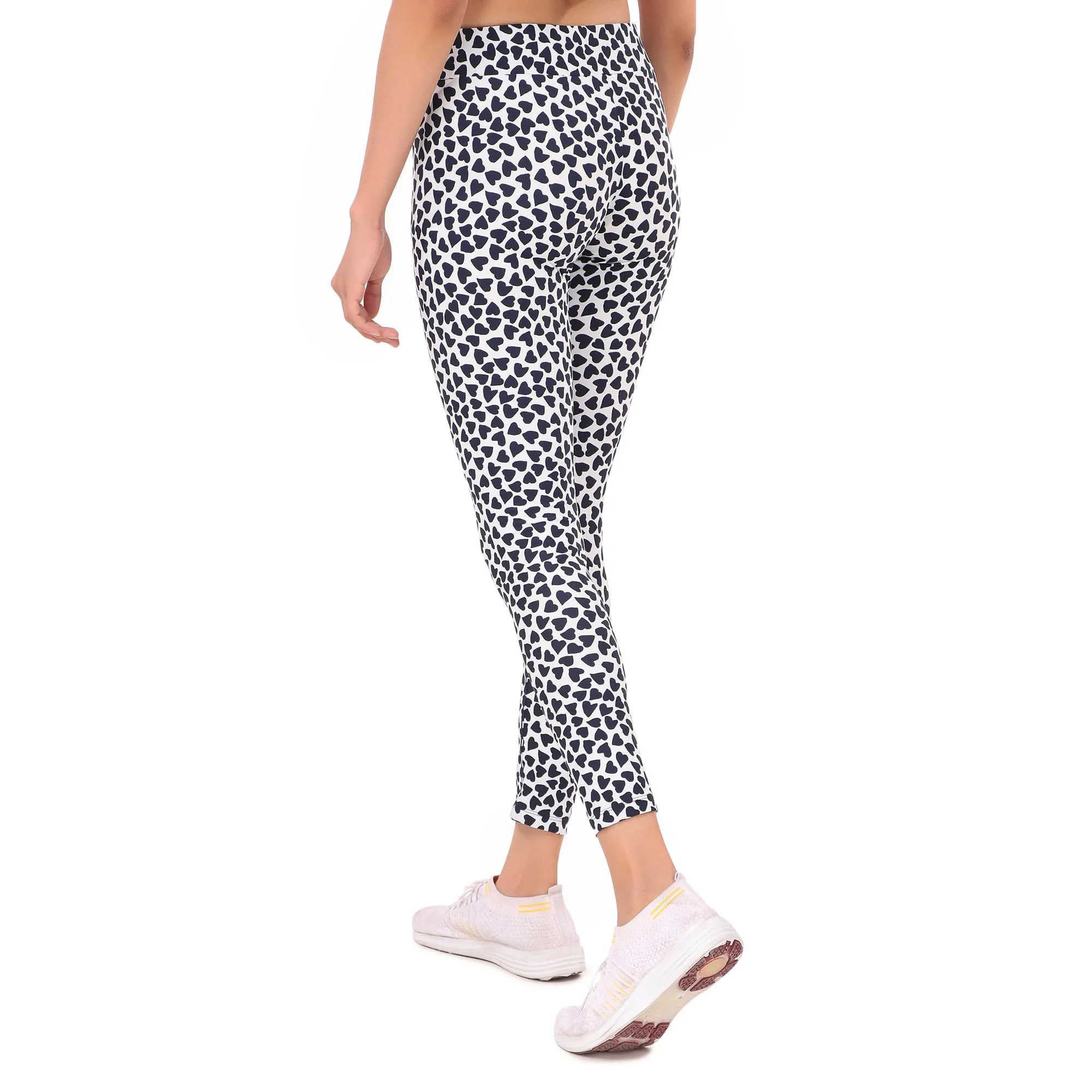 Gym Yoga Running Legging For Women Zip Pocket (Hearts)