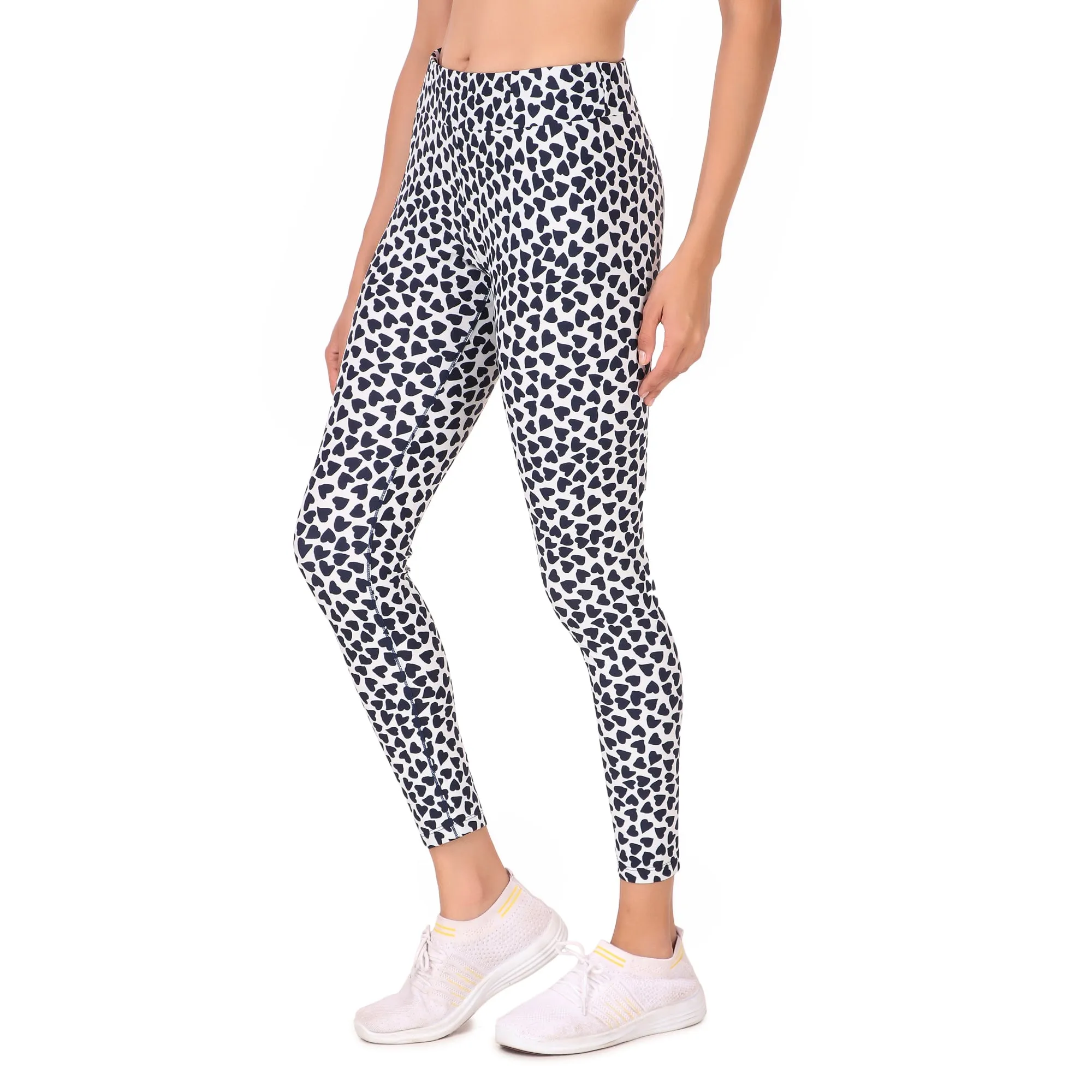 Gym Yoga Running Legging For Women Zip Pocket (Hearts)