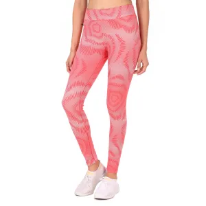 Gym Yoga Running Legging For Women Zip Pocket (Red Floral)