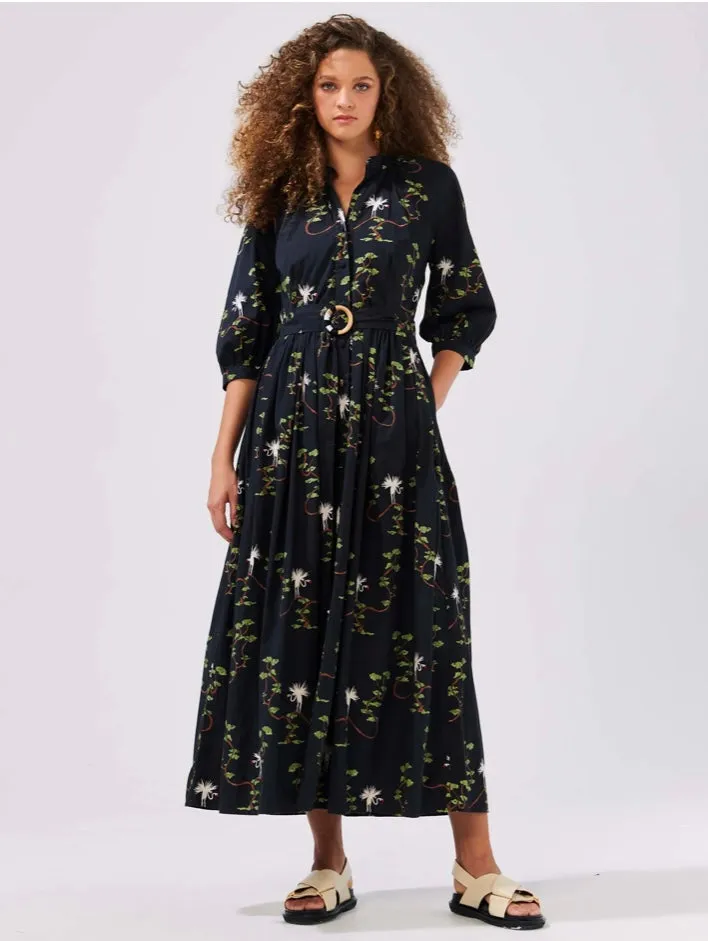 Hayley Menzies birds of utopia cotton volume shirt dress