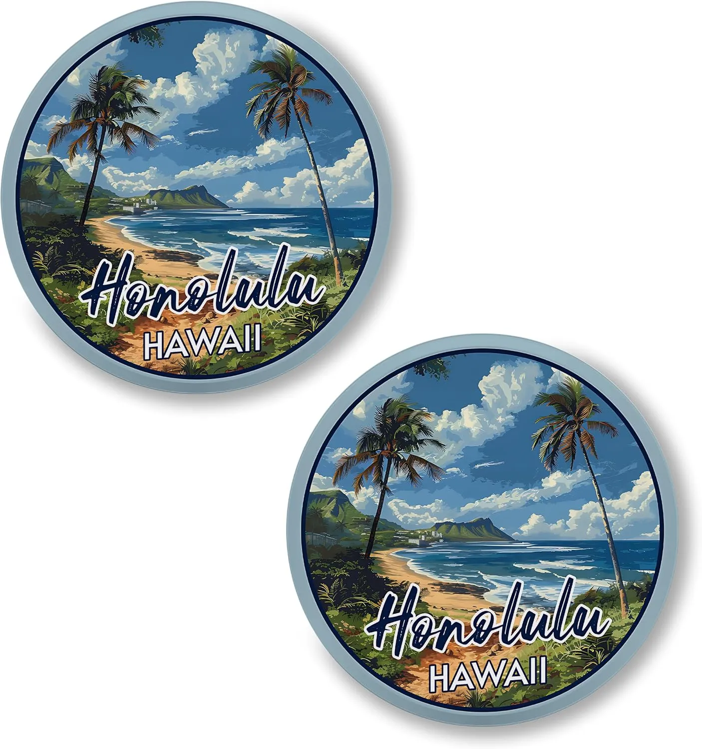 Honolulu Hawaii Pin Button 2.25 inch 2-Pack  Pinback Button for Jeans Pants Shirt Backpack  Pins for Clothes Hat Cap ID45000