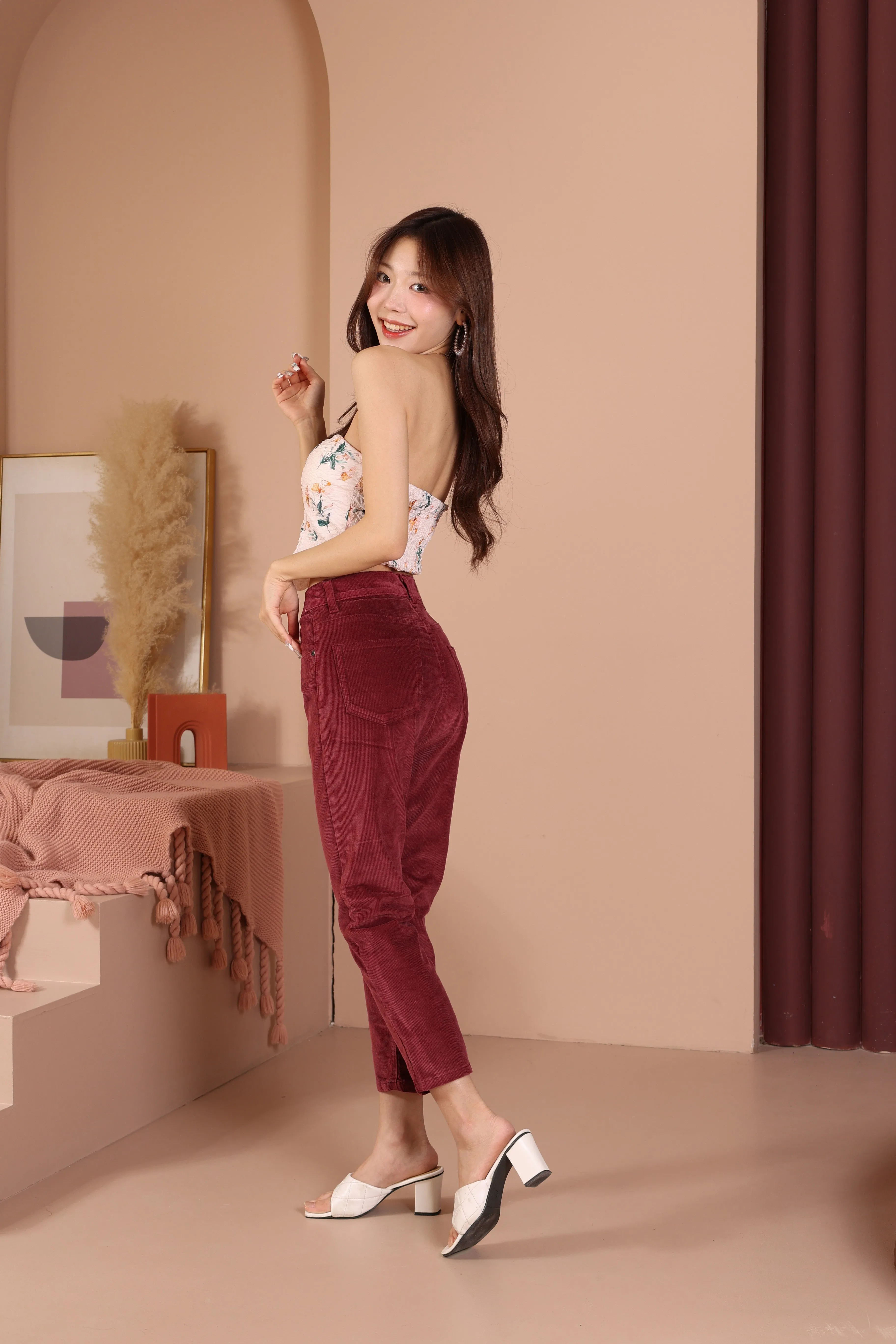 Jack Russel - Women Corduroy - Klassik JF-301/22 Slim Fit Mid Waisted