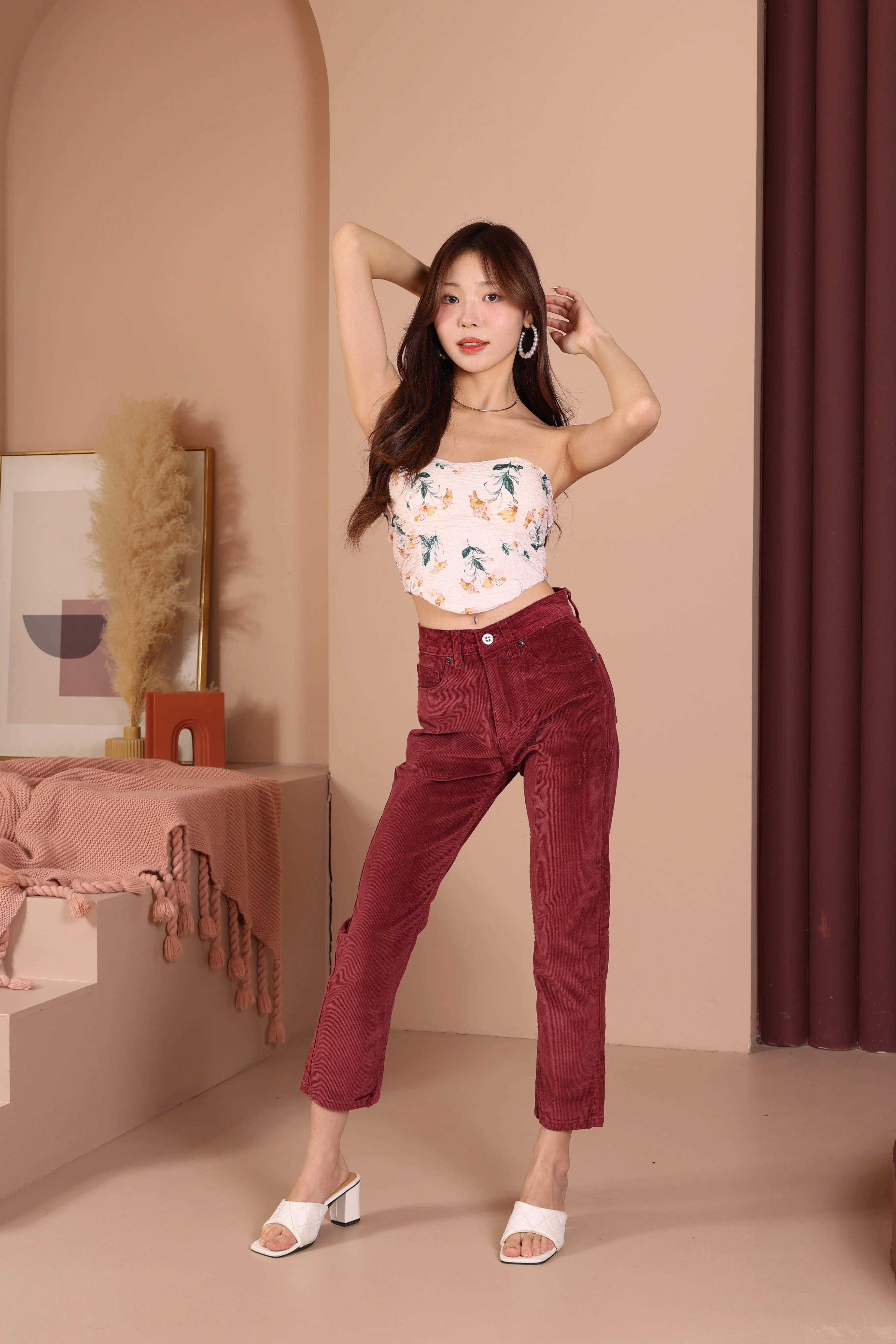 Jack Russel - Women Corduroy - Klassik JF-301/22 Slim Fit Mid Waisted