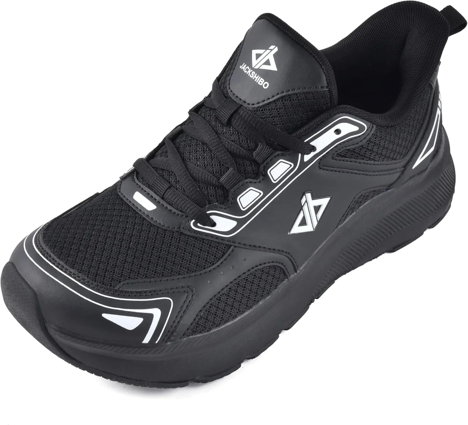 JACKSHIBO Mens Wide Toe Box Slip in Hands Free Shoes,Slip on Arch Support Wide Sneakers,Thick Cushioning Stability Running Shoes,Orthopedic Walking Sneakers with Zero Drop Sole