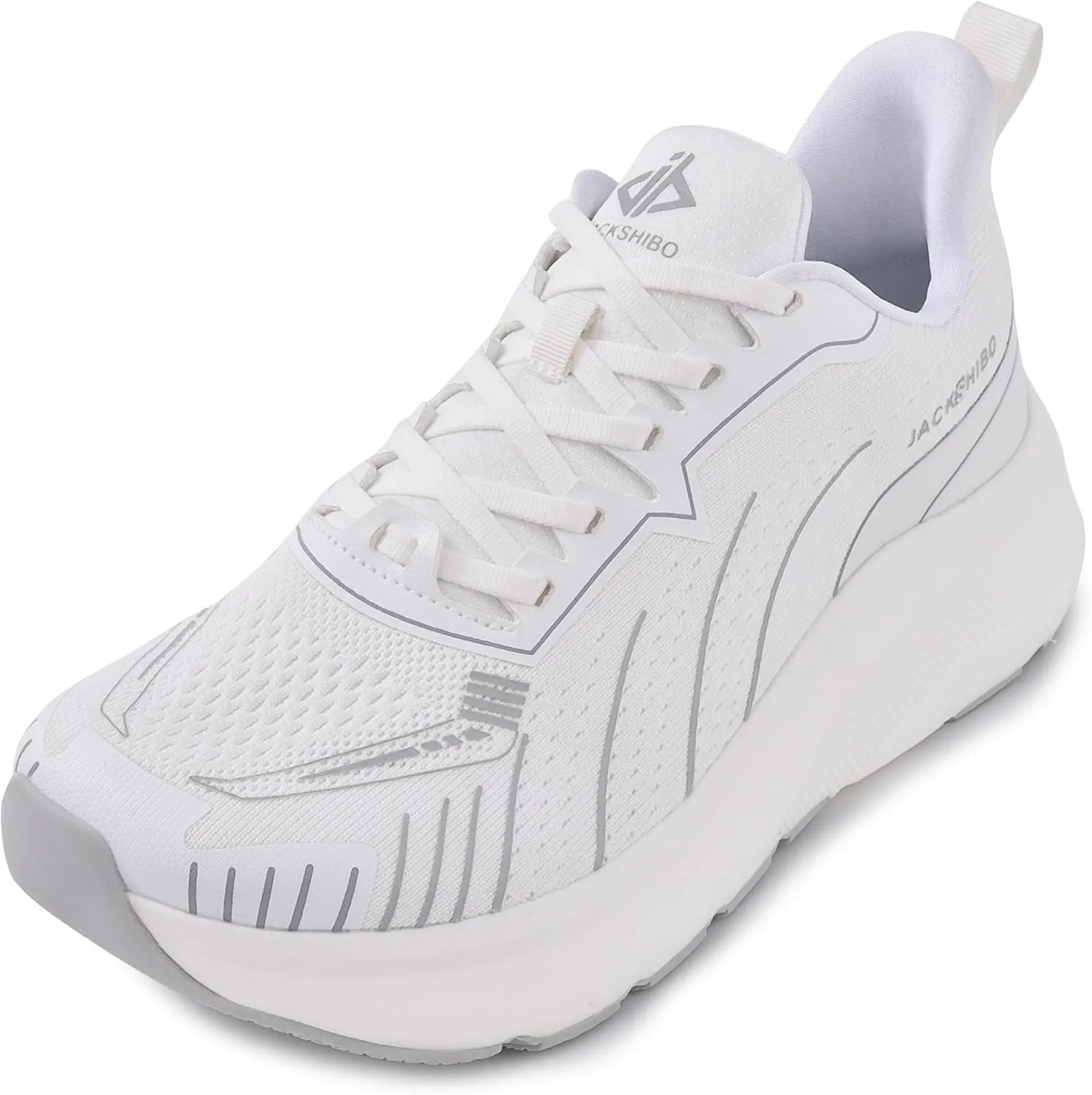 JACKSHIBO Slip in Men Hands Free Wide Toe Box Shoes Slip on Arch Support Wide Sneakers for Running Walking Tennis Athletic Plantar Fasciitis Orthopedic Shoe Zero Drop Cushion Thick Sole Width Shoes