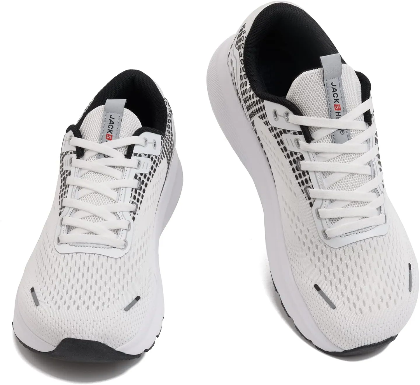 JACKSHIBO Wide Toe Box Shoes for Men Arch Support Shoes Wide Width Sneakers for Running Walking Athletic Tennis Orthopedic Plantar Fasciitis Workout Flux Footwear with Thick Cushioned Zero Drop Sole