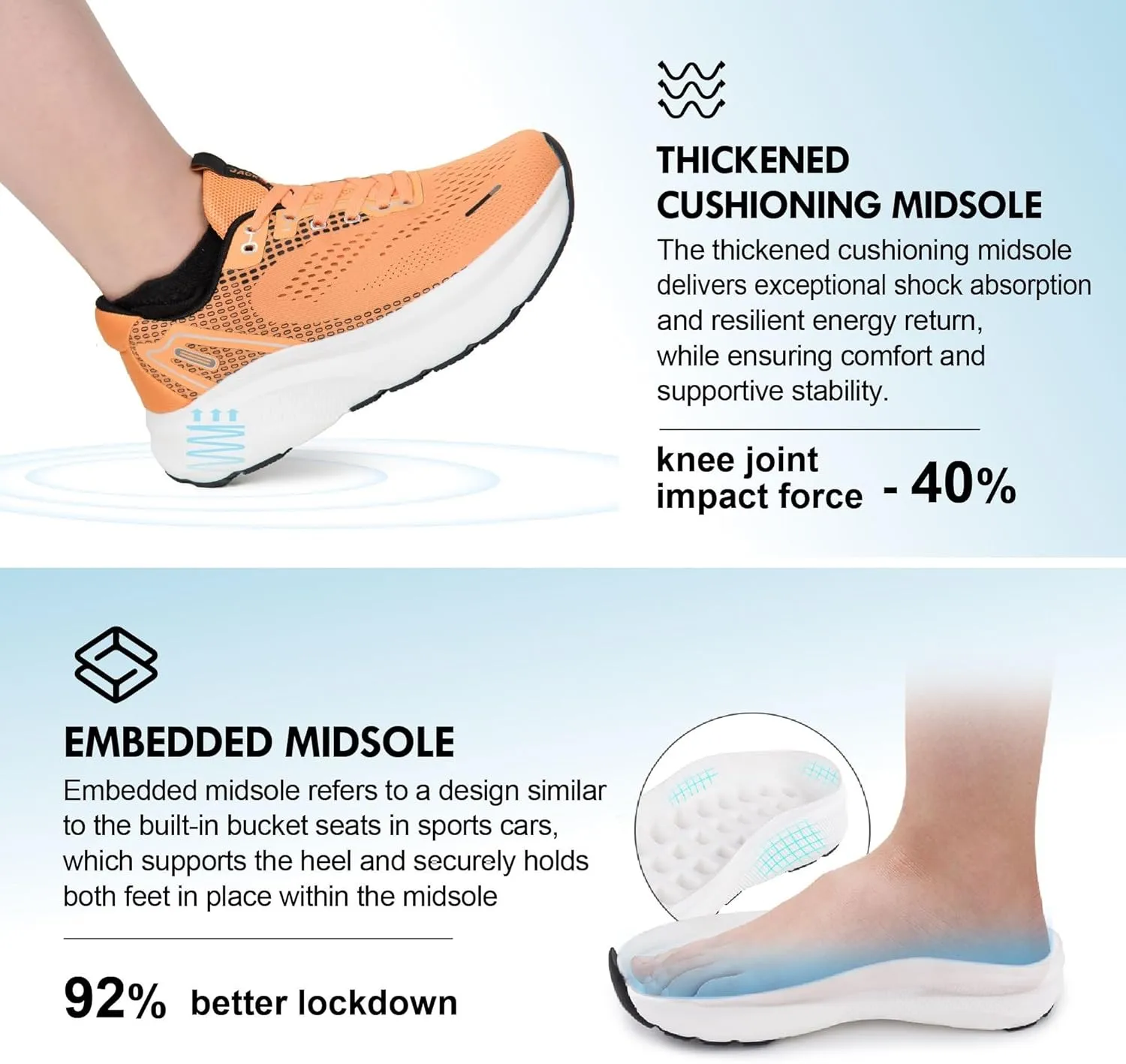 JACKSHIBO Wide Toe Box Shoes Women Arch Support Wide Sneakers for Running Walking Athletic Tennis Orthopedic Plantar Fasciitis Workout Flux Footwear with Thick Cushion Zero Drop Sole Width Shoes