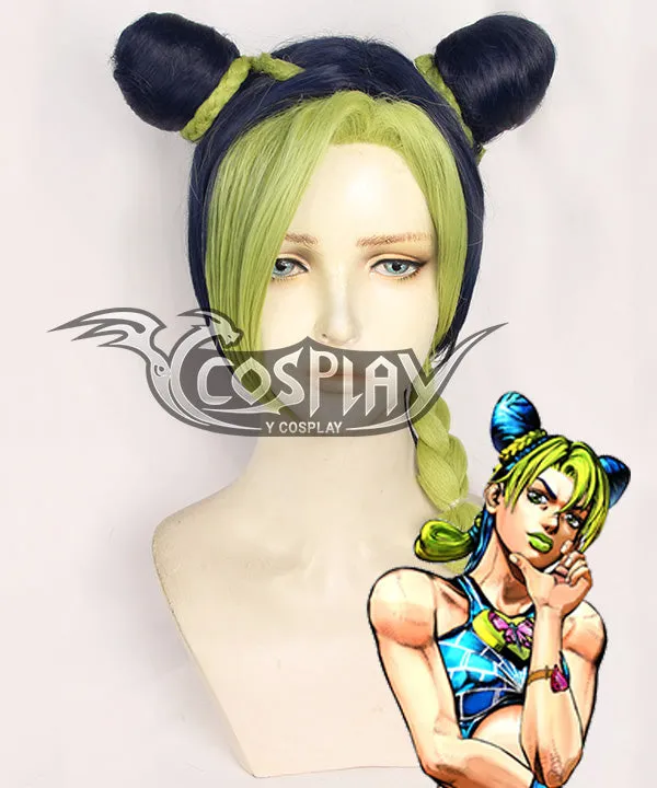 JoJo's Bizarre Adventure Stone Ocean Jolyne Cujoh Blue Green Cosplay Wig