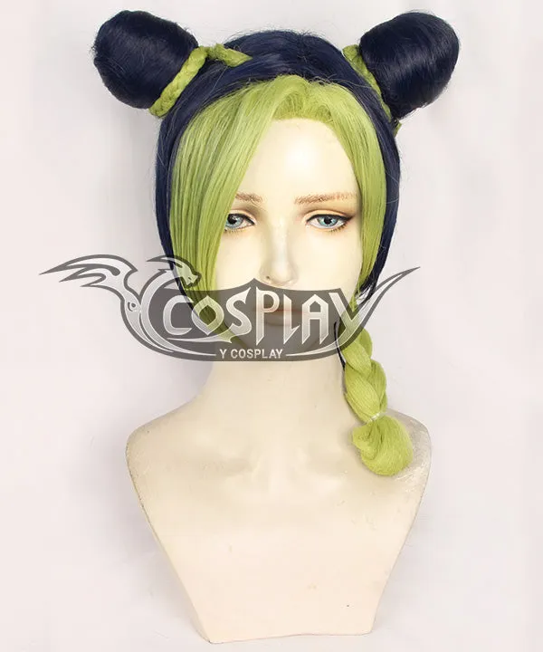 JoJo's Bizarre Adventure Stone Ocean Jolyne Cujoh Blue Green Cosplay Wig