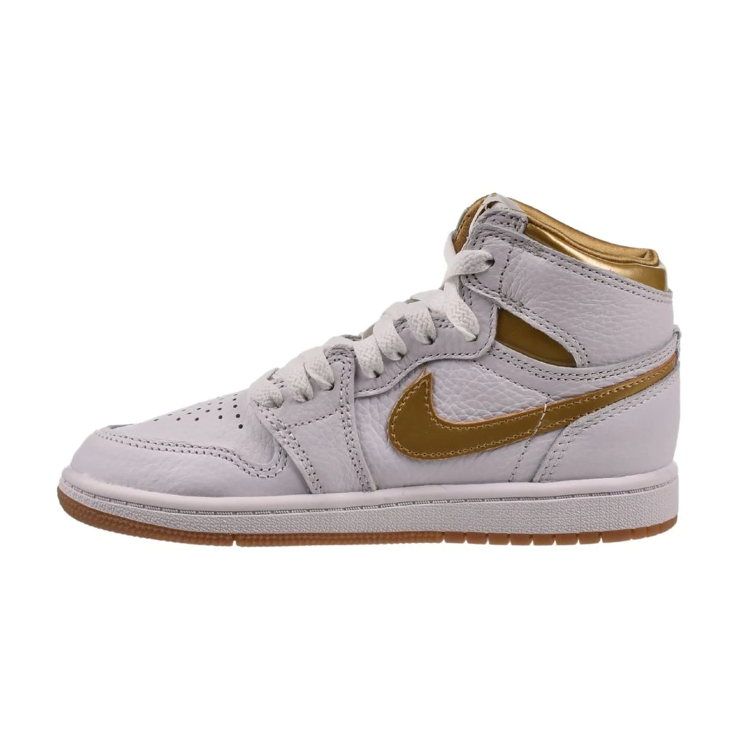 Jordan 1 Retro High OG (PS) Little Kids' Shoes White-Metallic Gold