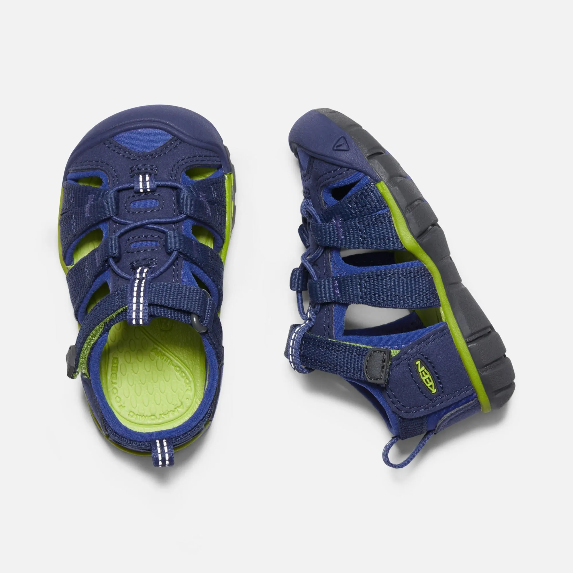 Keen Blue Depths/Chartreuse Seacamp II CNX Toddler Sandal