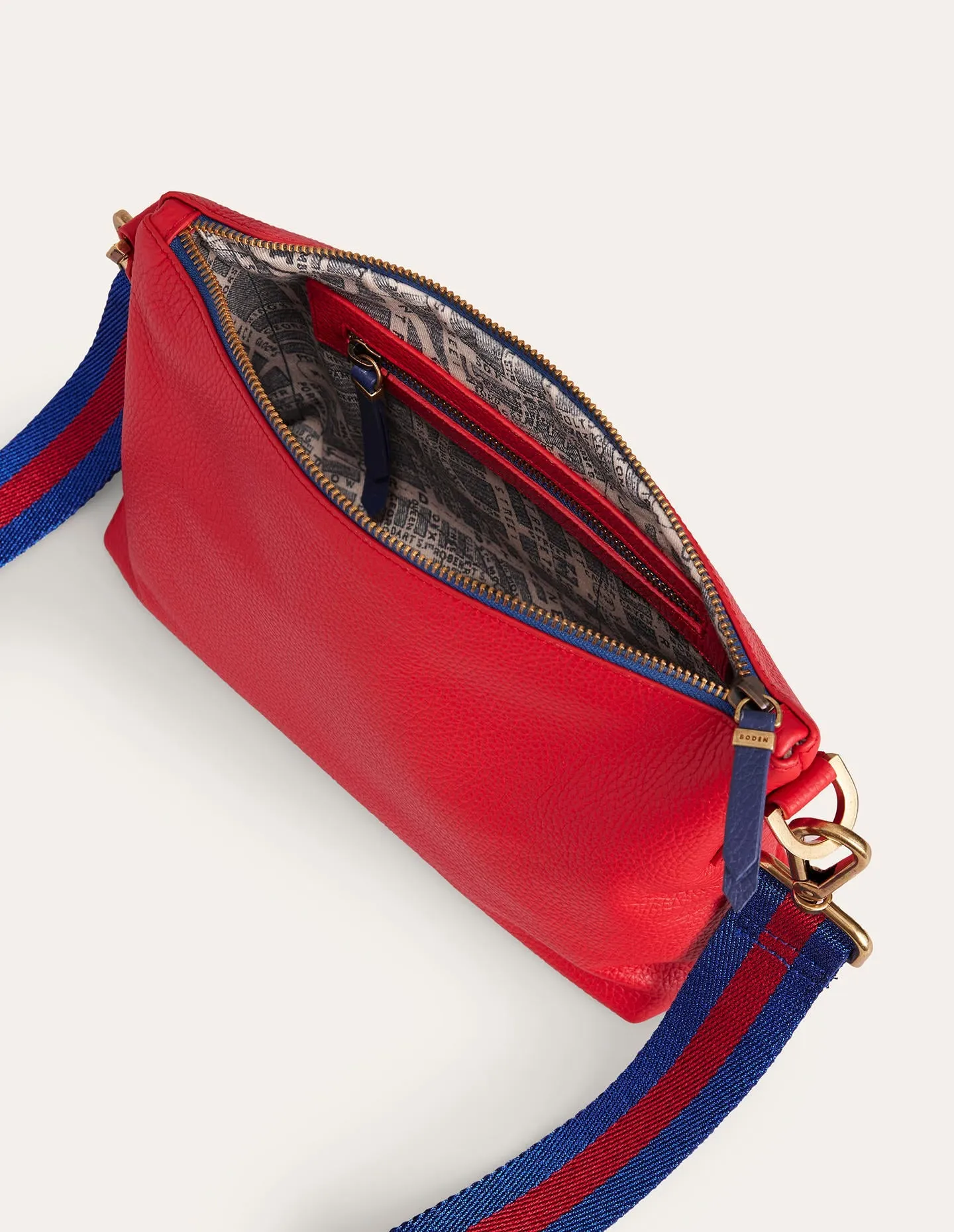 Leather Crossbody-Red