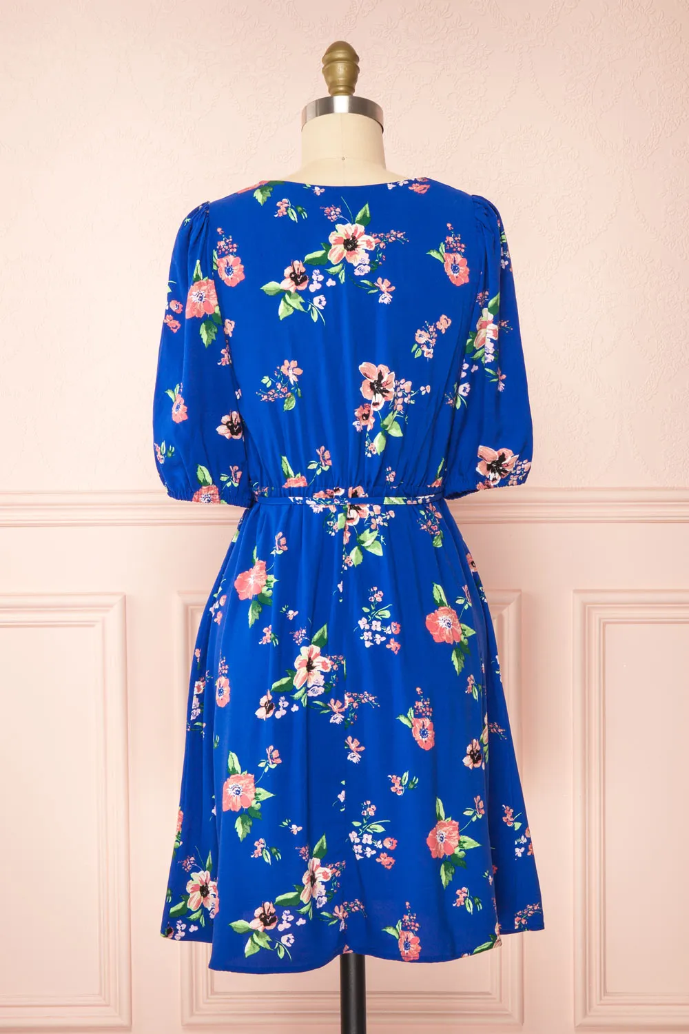 Liana Blue | Short V-Neck Dress