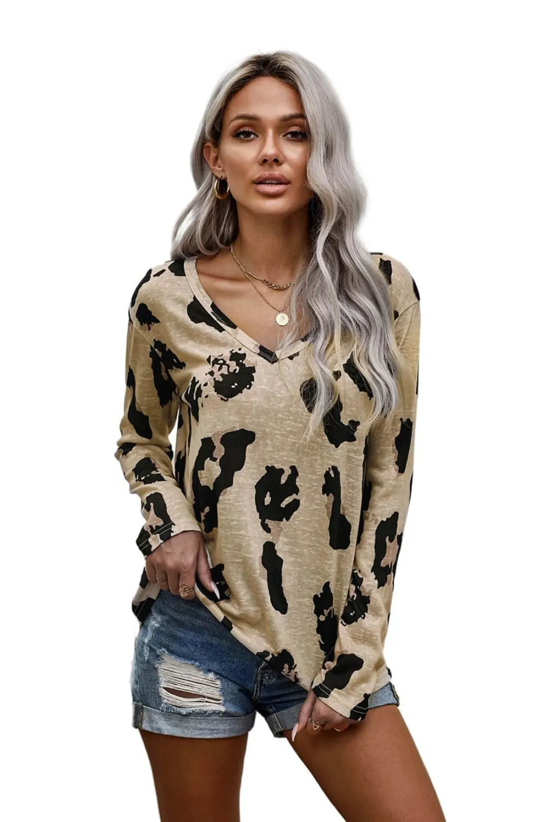 Lightweight Leopard Print Blouse