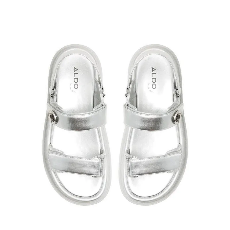 Linette Flat Sandals - Silver