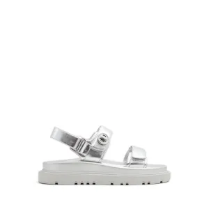 Linette Flat Sandals - Silver