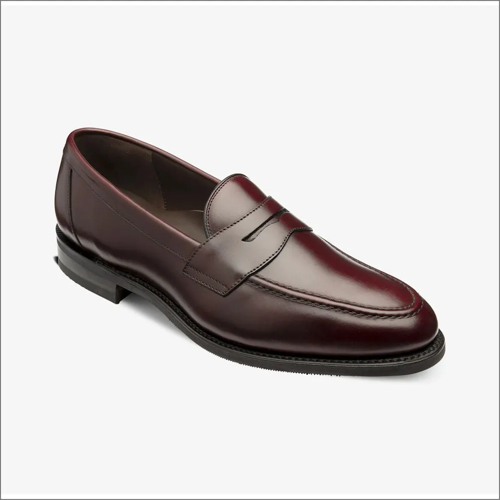 Loake Imperial Burgundy Leather Penny Loafer@