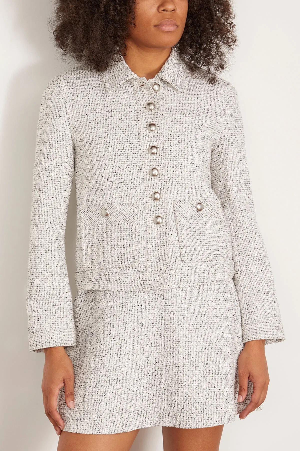 Marcella Jacket in Tweed Alabaster/Black