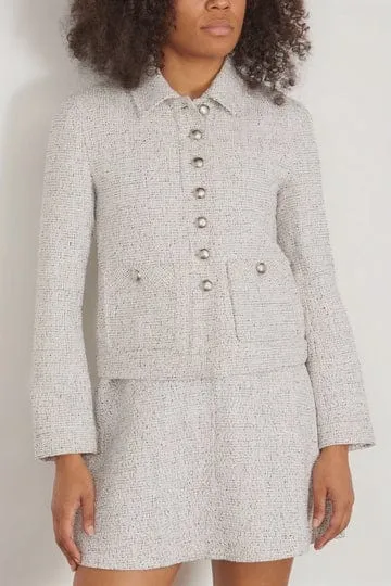 Marcella Jacket in Tweed Alabaster/Black