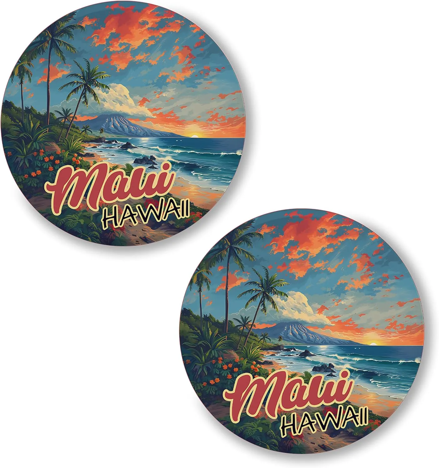Maui Hawaii Pin Button 2.25 inch 2-Pack  Pinback Button for Jeans Pants Shirt Backpack  Pins for Clothes Hat Cap ID45000