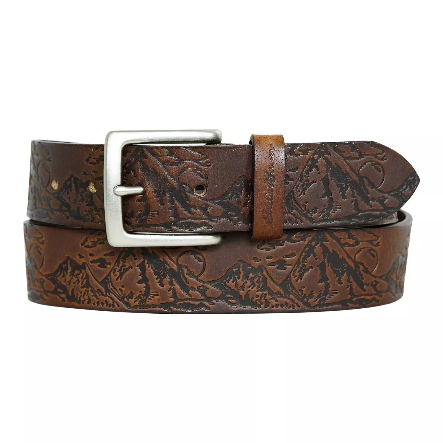 Men's Eddie Bauer 1.45 Inch Sneakers. Live Your Adventure Embossed Belt