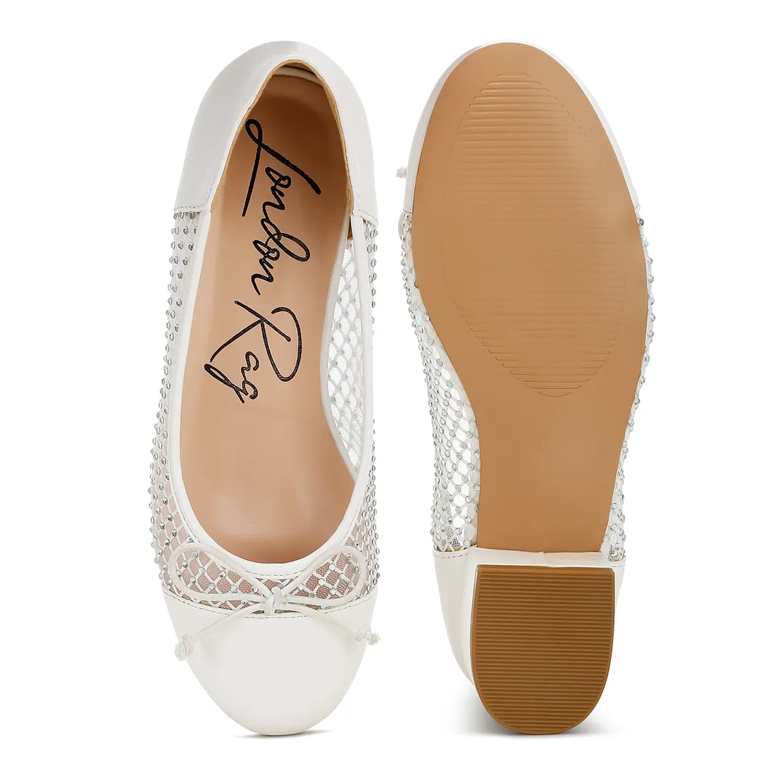 Mesh Ballerina Pumps