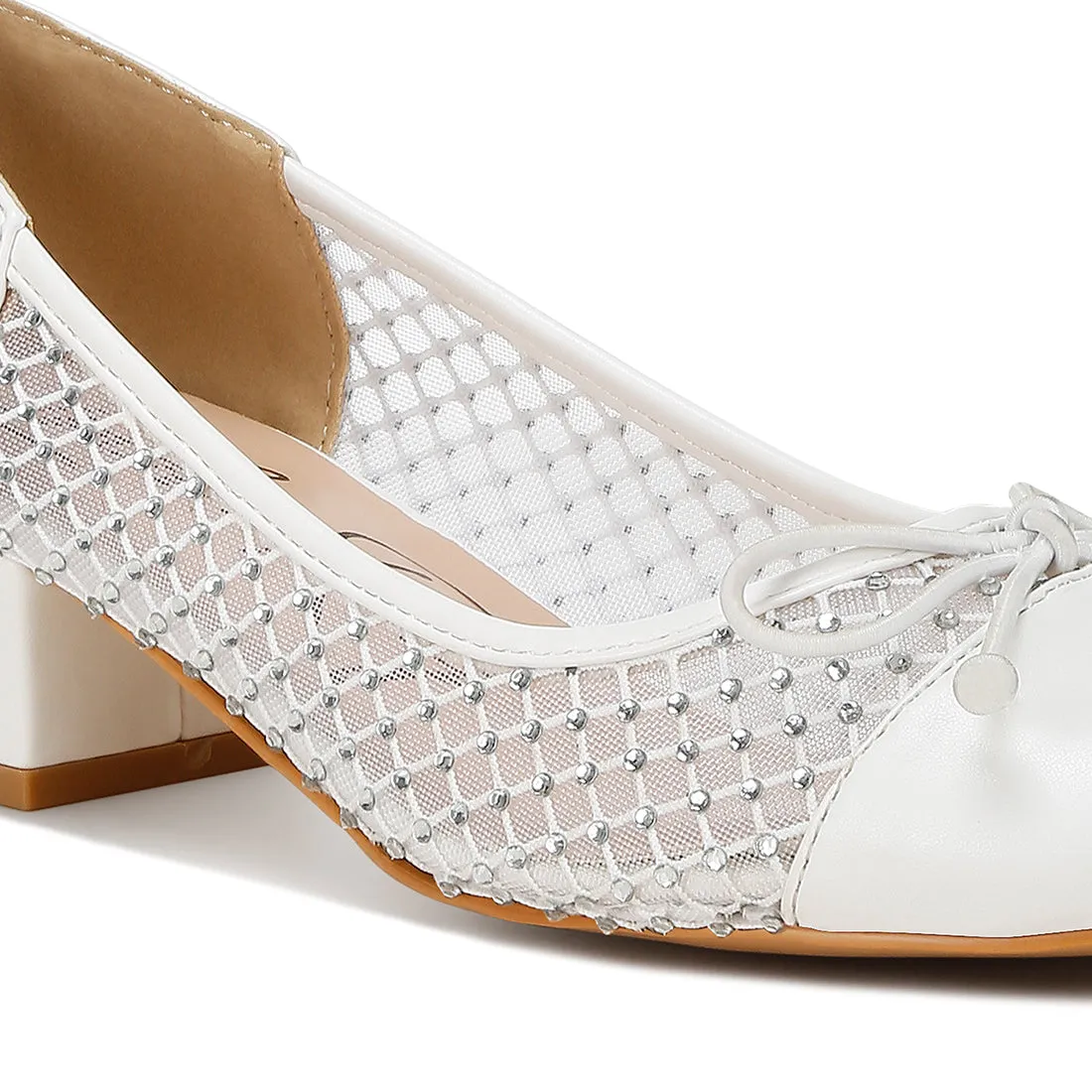 Mesh Ballerina Pumps