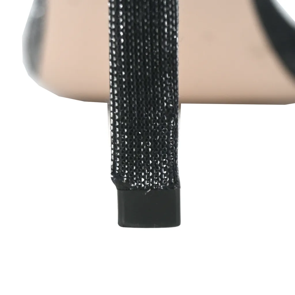 Metallic Square Nudist Sandals