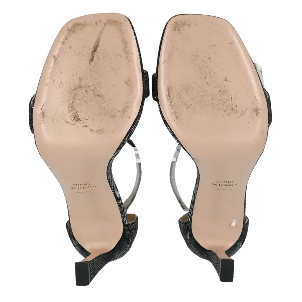Metallic Square Nudist Sandals