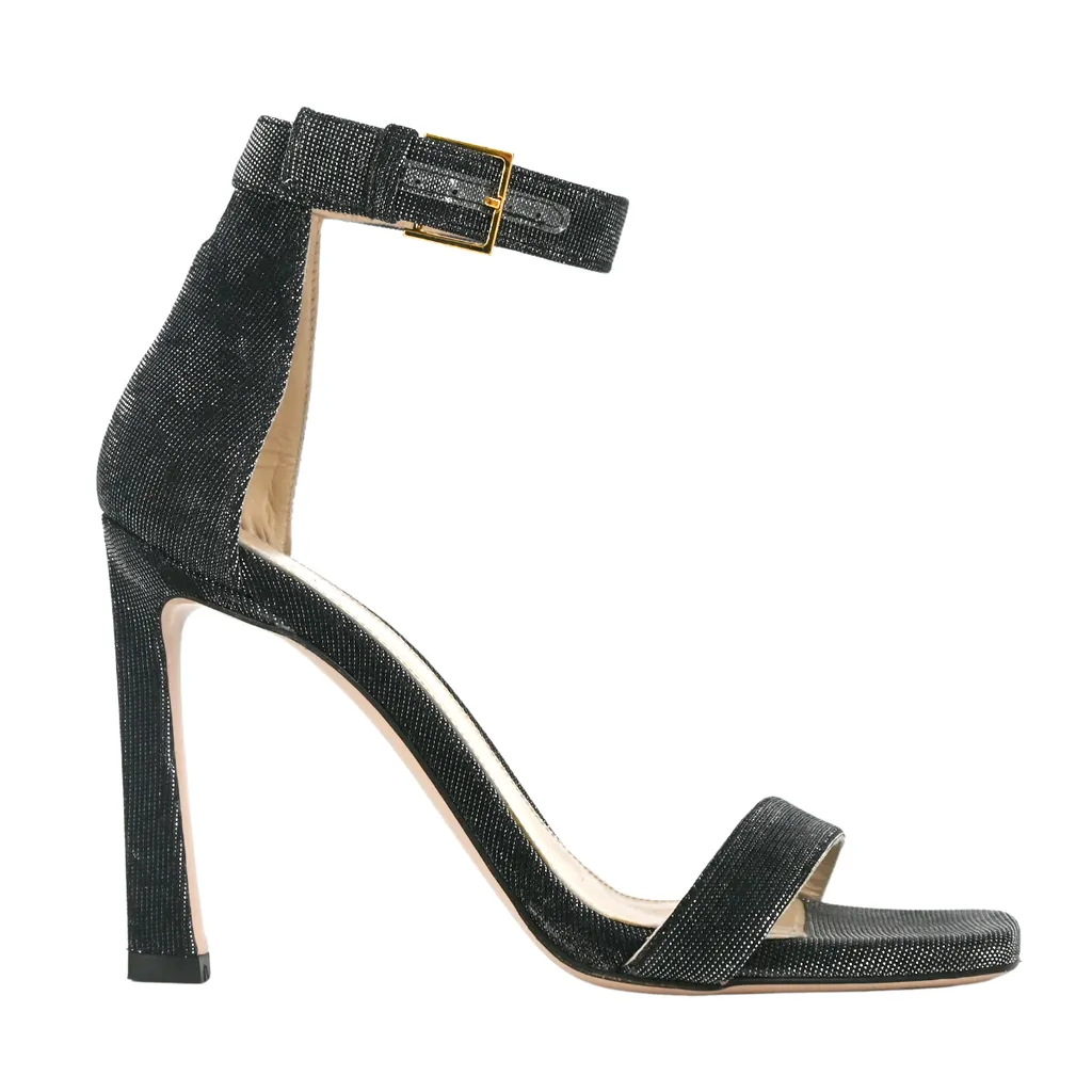 Metallic Square Nudist Sandals