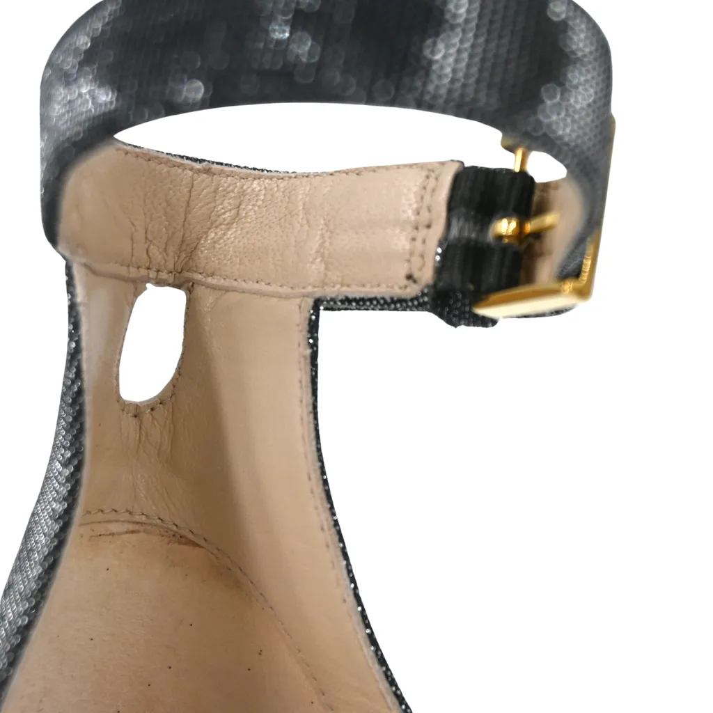 Metallic Square Nudist Sandals