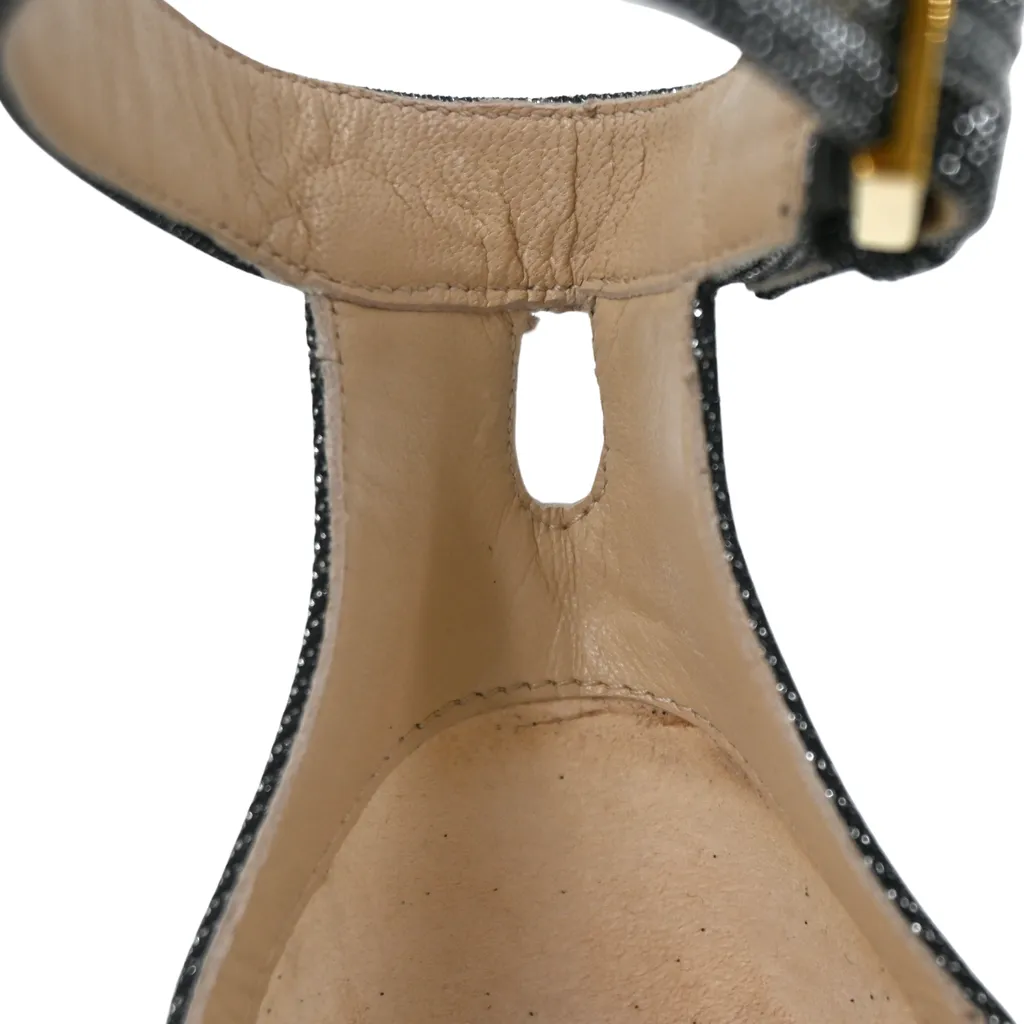 Metallic Square Nudist Sandals