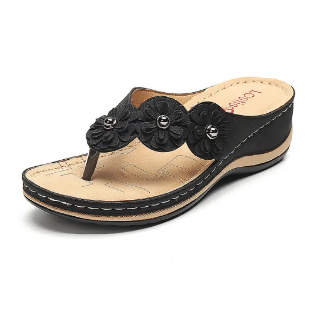 Nanccy Lightweight Flowers Clip Toe Sandals