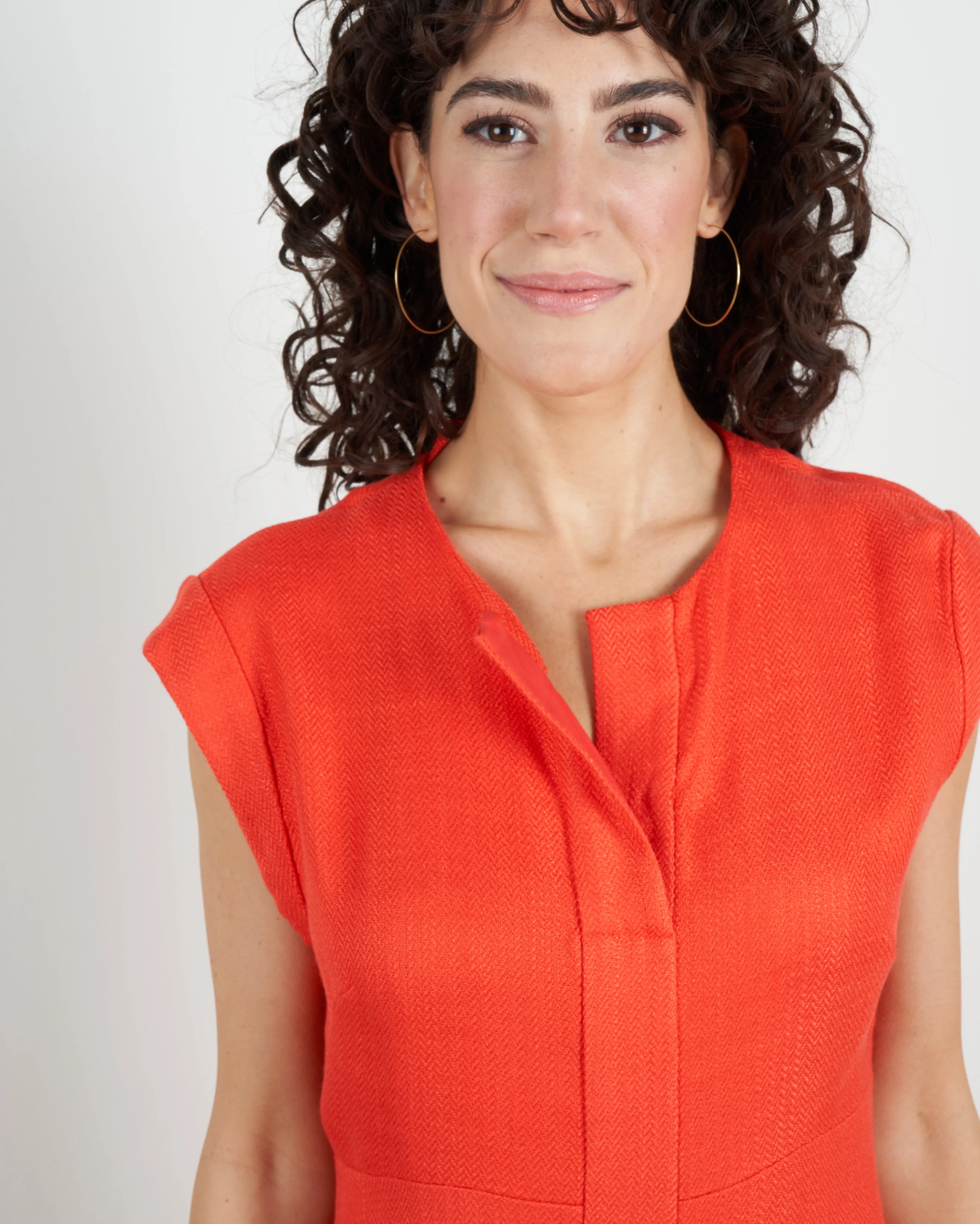 new chrysantha dress - coral