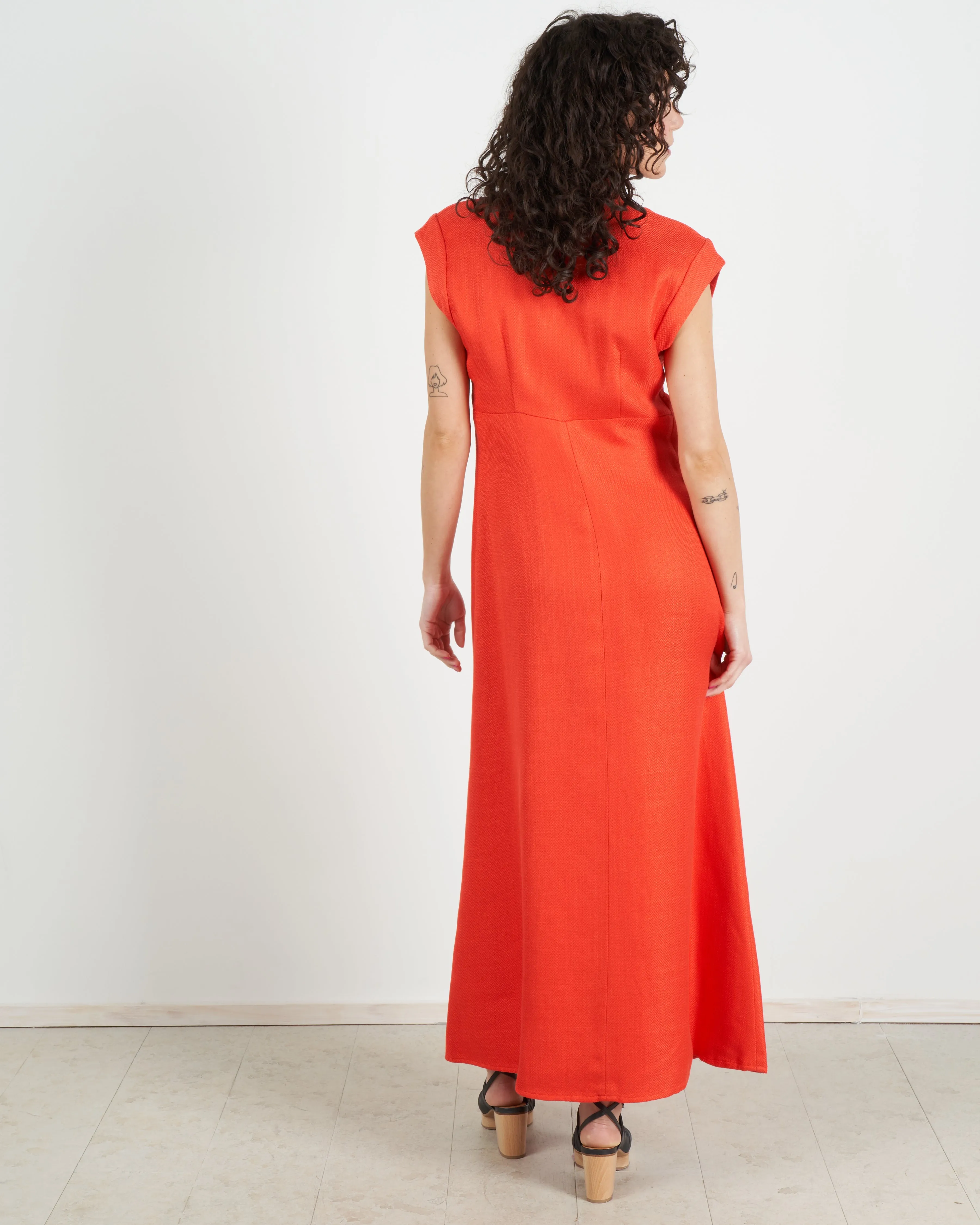 new chrysantha dress - coral