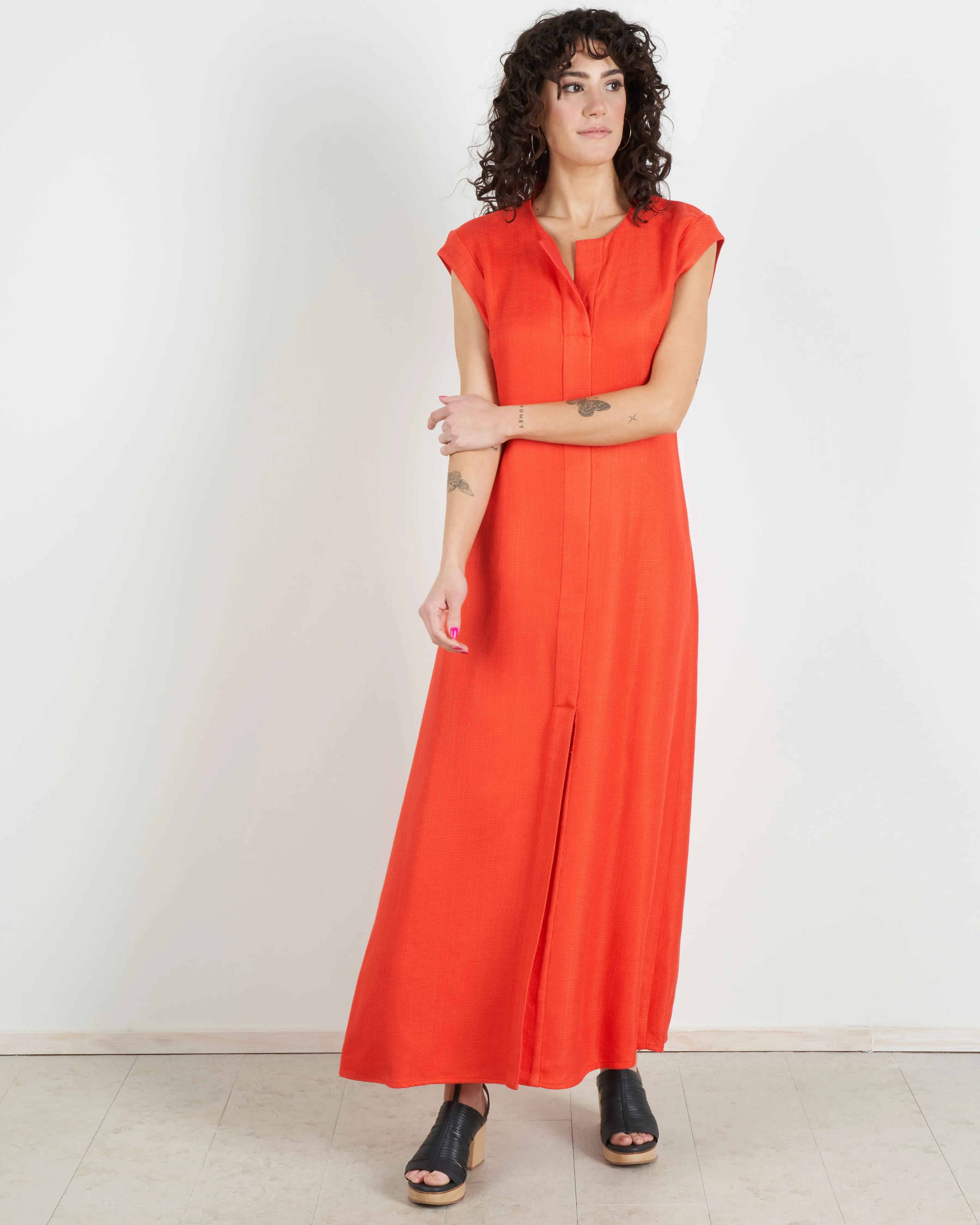 new chrysantha dress - coral
