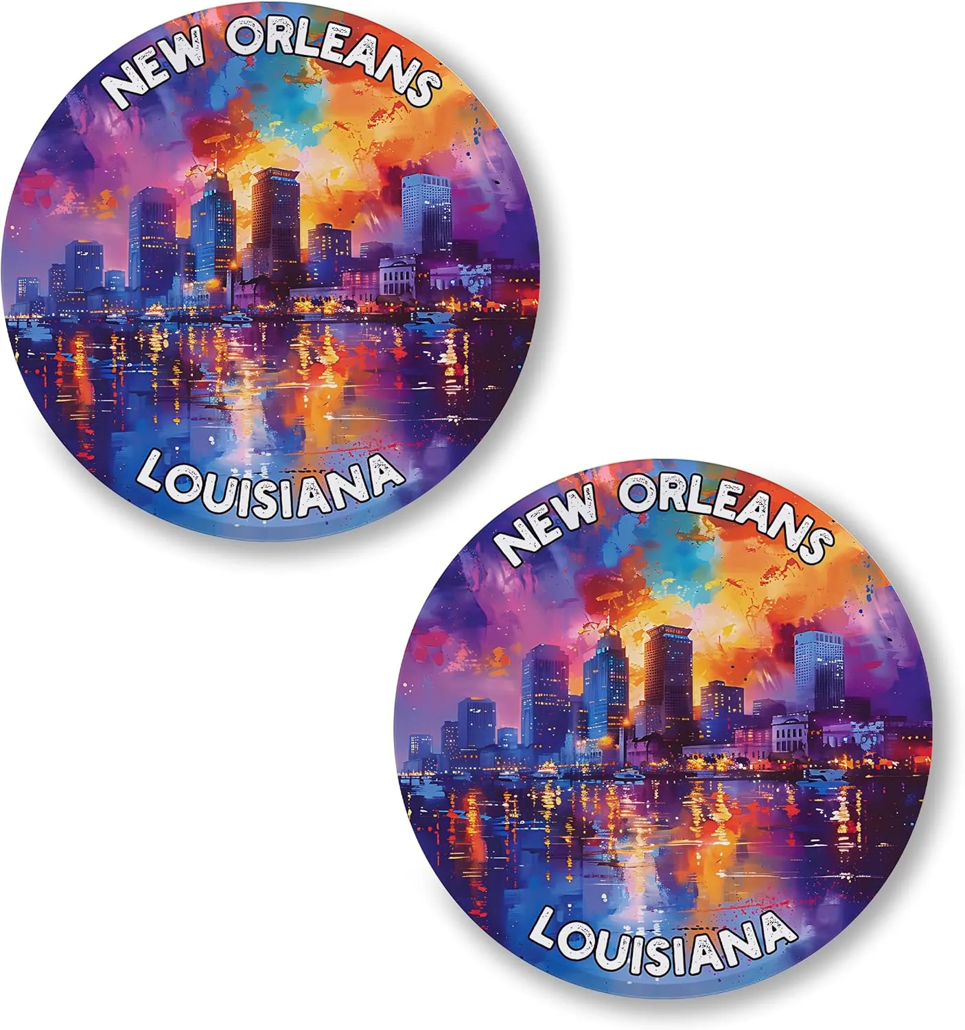 New Orleans Louisiana Pin Button 2.25 inch 2-Pack  Pinback Button for Jeans Pants Shirt Backpack  Pins for Clothes Hat Cap ID45000