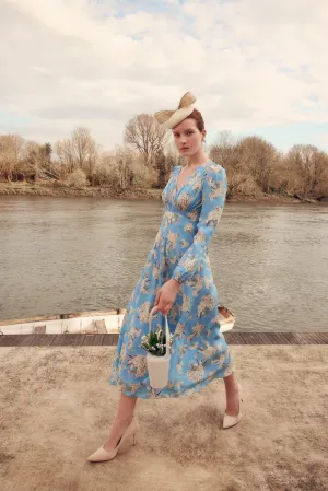 Olivia Silk Tea Dress Heart of Flowers