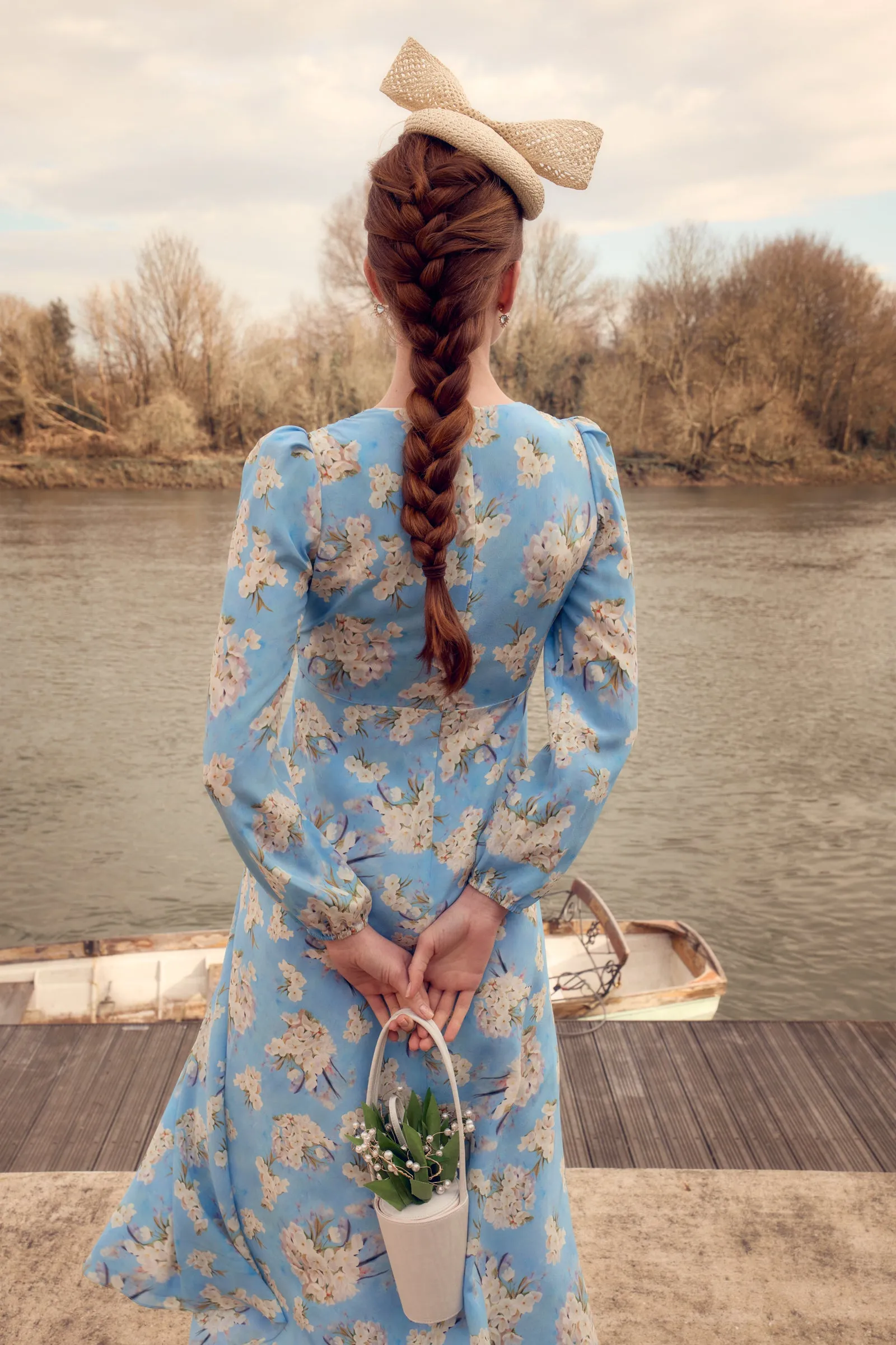 Olivia Silk Tea Dress Heart of Flowers
