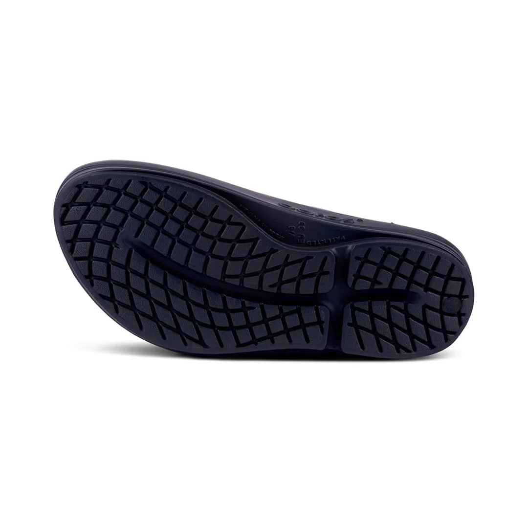 OOFOS UNISEX OOMEGA THONG  SANDALS - BLACK