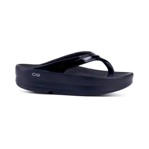 OOFOS UNISEX OOMEGA THONG  SANDALS - BLACK