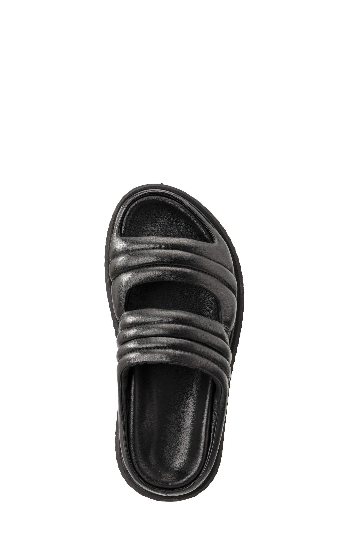 Padded sandals with wide straps